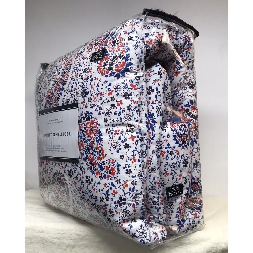 Tommy Hilfiger Comforter Twin / XL Pillow Sham Tottenham Paisley Floral Bedding